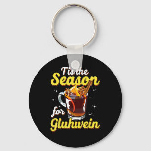 Het Is De Tijd Voor Gluhwein Gekruide Wijn Sleutelhanger