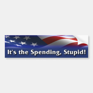 Het is de uitgave, stom! - Anti Obama Bumpersticker