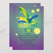 Het is de Uitnodiging van de Tijd van Carnaval (Voorkant / Achterkant)