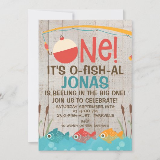 Het is de uitnodiging voor de eerste verjaardag va (Voorkant)