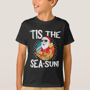 Het is de zee-zon grappige Kerstman Tropisch voor T-shirt