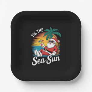 Het Is De Zee Zon Santa Strand Kerstmis In Juli Papieren Bordje