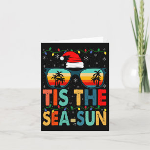 Het is de Zee-zon Zomer Kerstmis In Juli Mannen Vr Kaart