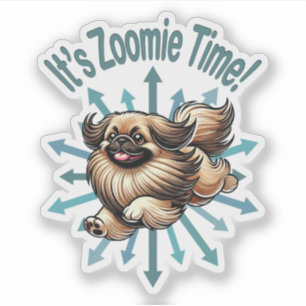 Het is de Zoomie Time Pekingees Sticker