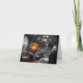 Het is die tijd van het jaar trein auto kerstkaart feestdagen kaart (Voorkant)