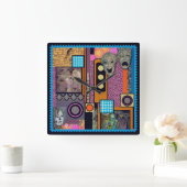 Het is Drama Time Wall Clock Vierkante Klok (Huis)