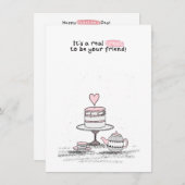 Het is echt een traktatie om jouw vriend te zijn v feestdagenkaart (Voorkant / Achterkant)