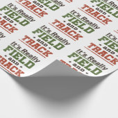 Het is echt Field and Track Funny Athlete Cadeaupapier (Hoek)