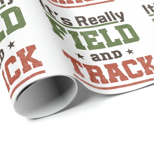 Het is echt Field and Track Funny Athlete Cadeaupapier (Rol Hoek)