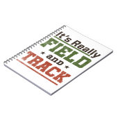 Het is echt Field and Track Funny Athlete Notitieboek (Linkerzijde)