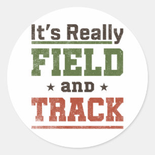 Het is echt Field and Track Funny Athlete Ronde Sticker