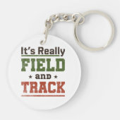 Het is echt Field and Track Funny Athlete Sleutelhanger (Achterkant)
