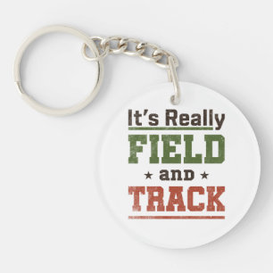 Het is echt Field and Track Funny Athlete Sleutelhanger