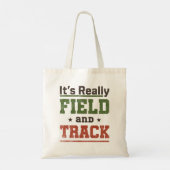 Het is echt Field and Track Funny Athlete Tote Bag (Achterkant)