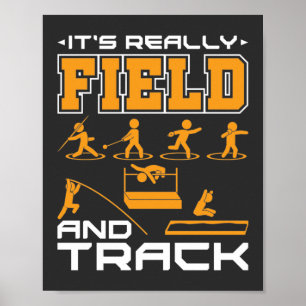 Het is echt Field and Track Thrower Jumper T-Shir Poster