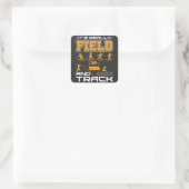 Het is echt Field and Track Thrower Jumper T-Shir Vierkante Sticker (Tas)