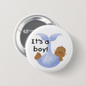 Het is een Amerikaanse jongen Ronde Button 5,7 Cm (Voorkant /achterkant)