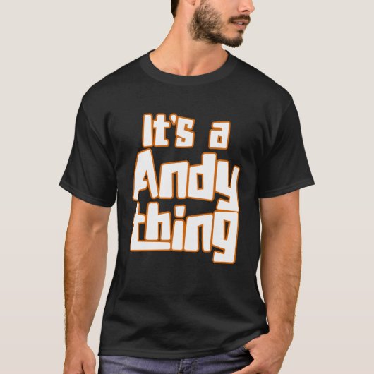 Het is een Andy Ding T-shirt (Voorkant)
