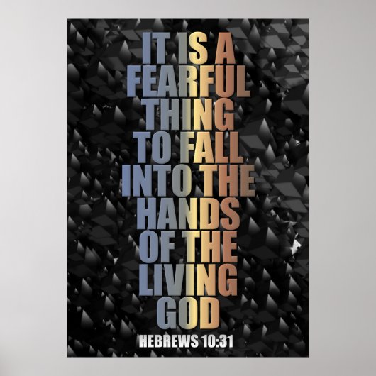 Het is een angstaanjagend ding - 10:31 Hebreeuwen Poster (Voorkant)