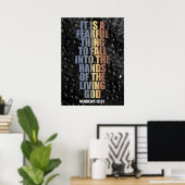 Het is een angstaanjagend ding - 10:31 Hebreeuwen Poster (Thuiskantoor)