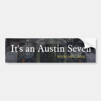 Het is een Austin Seven bumper sticker