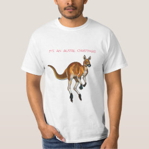 Het is een Australische Kerstmis met een Rode Kang T-shirt