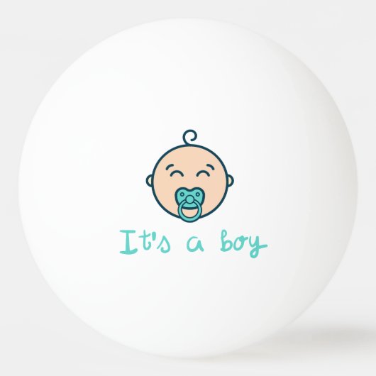 Het is een baby jongen! pingpongballen (Voorkant)