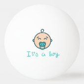 Het is een baby jongen! pingpongballen (Achterkant)