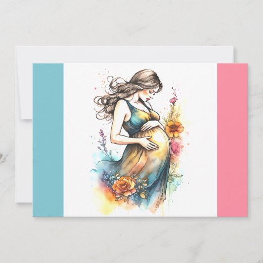 Het is een baby meisje zwangerschap geslacht onthu aankondiging (Voorkant)