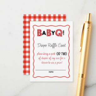Het is een Baby Q voor Tweeling Luier Raffle Kaart
