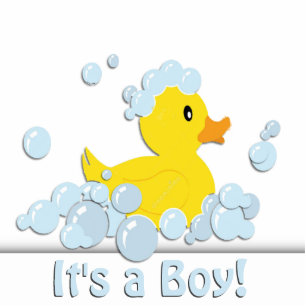 Het is een Baby shower blauw van een jongen Staand Fotobeeldje