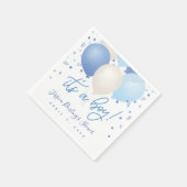 Het is een Baby shower Blue ballonnen. Servet (Hoek)