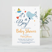 Het is een Baby shower Blue Nautical Ocean Kaart (Staand voorkant)