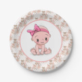 Het is een Baby shower Bord (Voorkant)