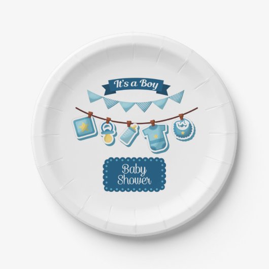 Het is een Baby shower Bord (Voorkant)
