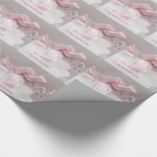 Het is een baby shower snoep--speld. cadeaupapier