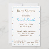 Het is een Baby shower-uitnodiging. Kaart (Achterkant)