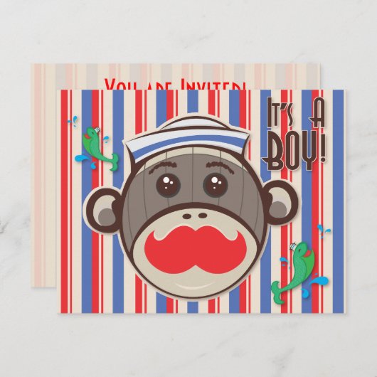 Het is een Baby shower-uitnodiging Kaart (Voorkant / Achterkant)