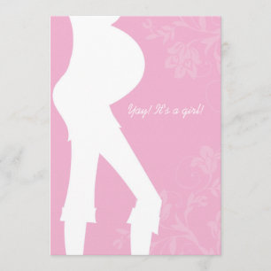 Het is een baby shower-uitnodiging voor meisjes kaart