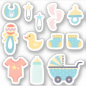 Het is een Baby shower van Boy Blue Sticker (Voorkant)
