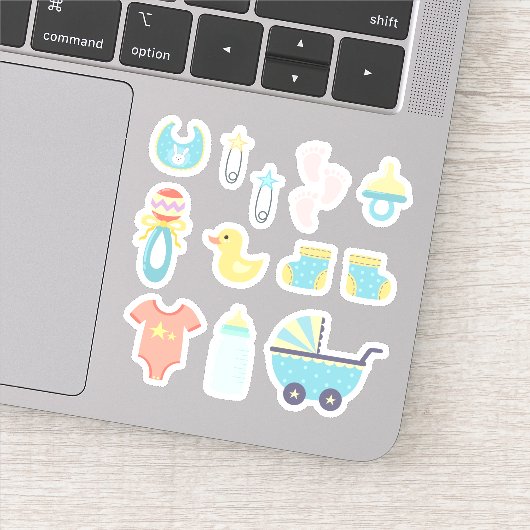 Het is een Baby shower van Boy Blue Sticker (Detail)