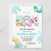 Het is een Baby shower van de Tropische Pool van d Kaart (Voorkant)