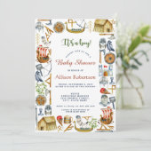 Het is een Baby shower van de Waterverf Vikings Pa Kaart (Staand voorkant)