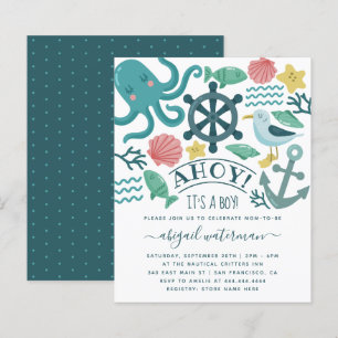 Het is een Baby shower van een jongen Zee.