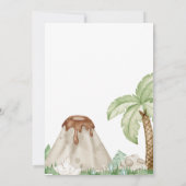 Het is een Baby shower van een jongensdinosaurus Kaart (Achterkant)