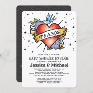 Het is een Baby shower van het Tattoo van een jong Kaart