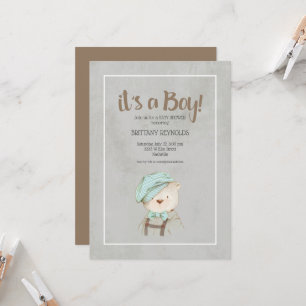 Het is een Baby shower van Teddy Bear. Kaart