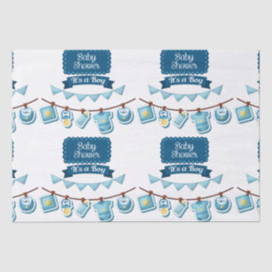 Het is een Baby shower-weefselpapier voor jongen Tissuepapier