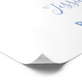 Het is een Baby shower-welkomstPoster. Poster (Hoek)