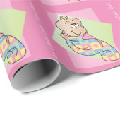 Het is een babymeisje. cadeaupapier (Rol Hoek)